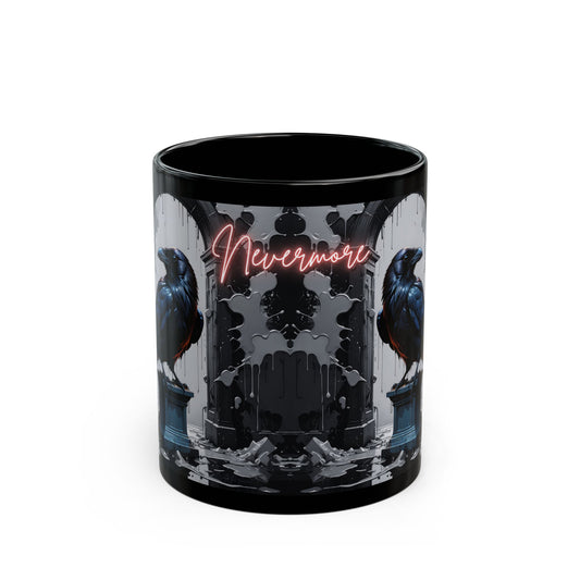 Gothic Raven Mug: Nevermore Literary Coffee Cup