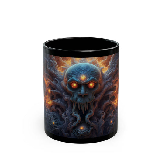 Eldritch Horror Skull Coffee Mug – Spooky Gothic Gift for Horror Lovers