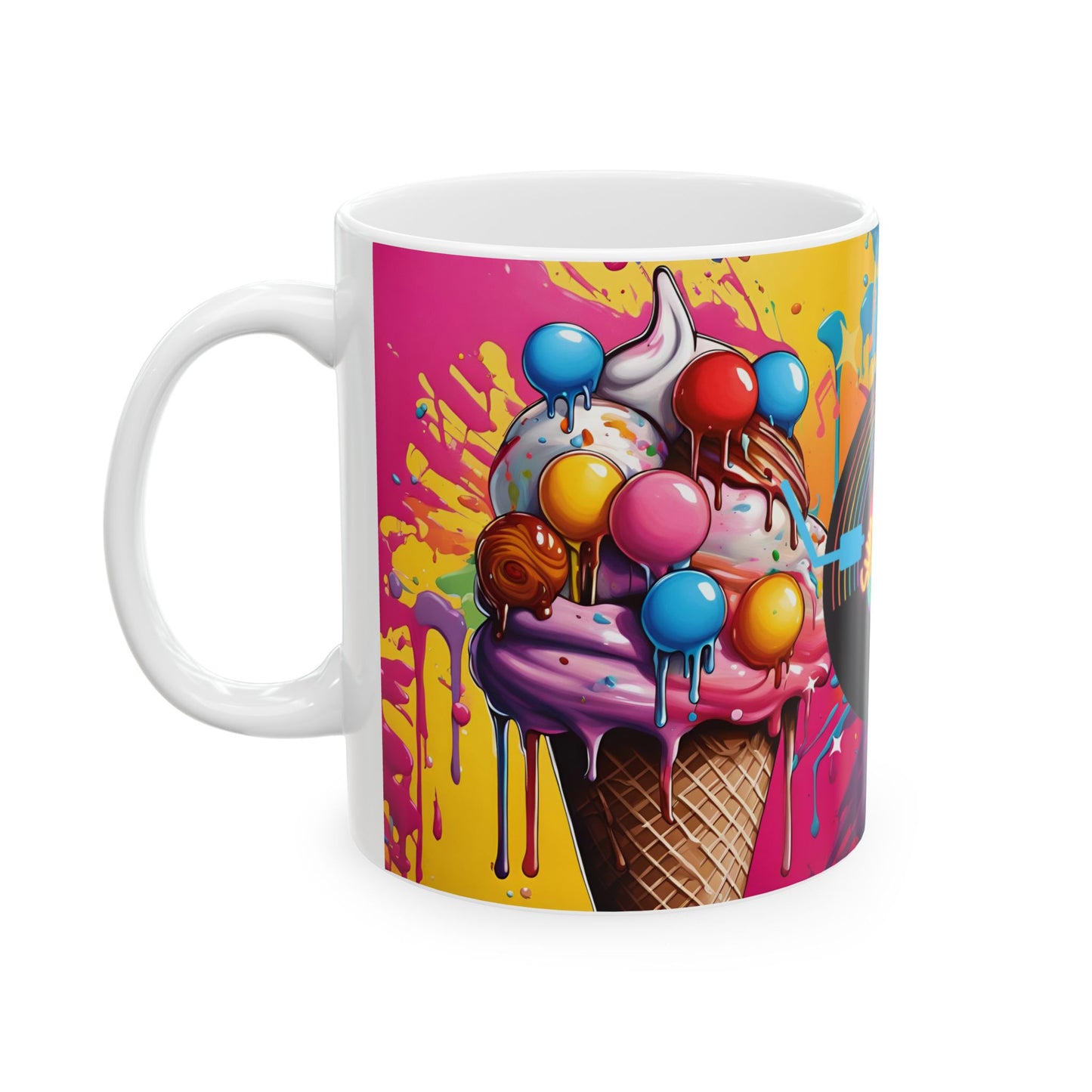 Sunshine Pop Coffee Mug | Vibrant Retro Design | Colorful Ceramic Cup