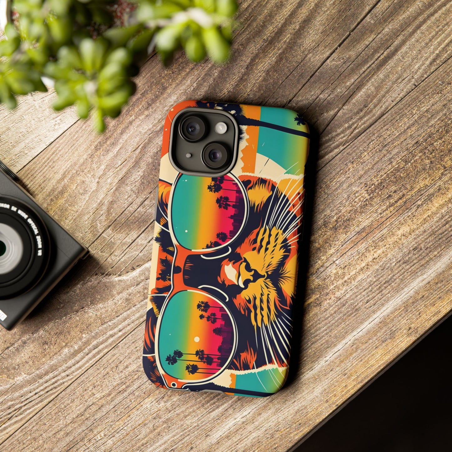 80s Retro Cat Phone Case – Retro Wraparound Design for iPhone & Samsung