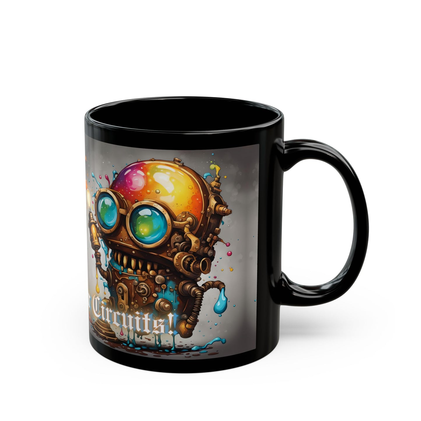 Retro Steampunk Robot Mug | Sci-Fi Ceramic Coffee Cup | Gift for Nerds, Makers & Engineers
