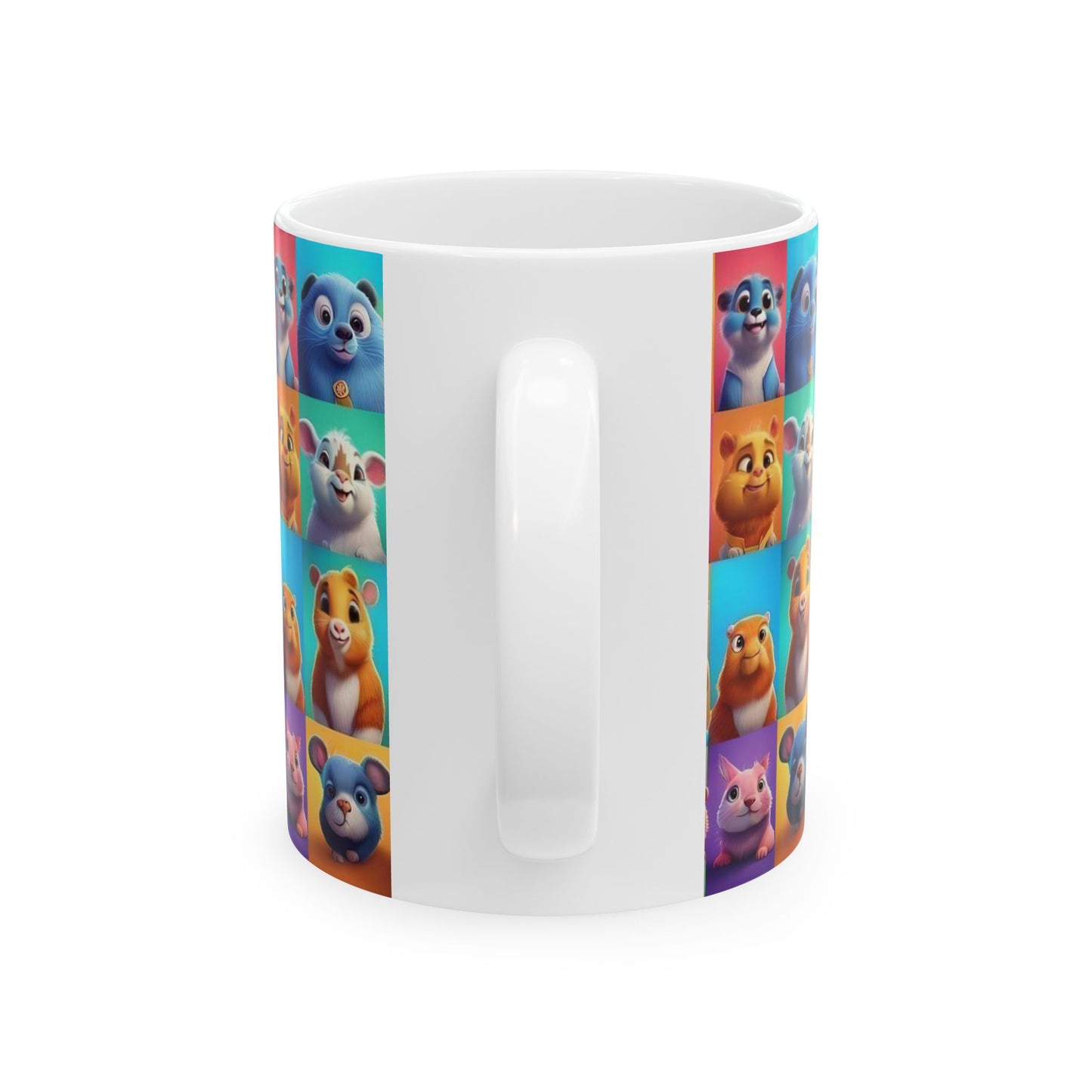 Vibrant NFT Animal Collage Coffee Mug | Cute and Colorful Animal Characters | Perfect Gift for Animal Lovers