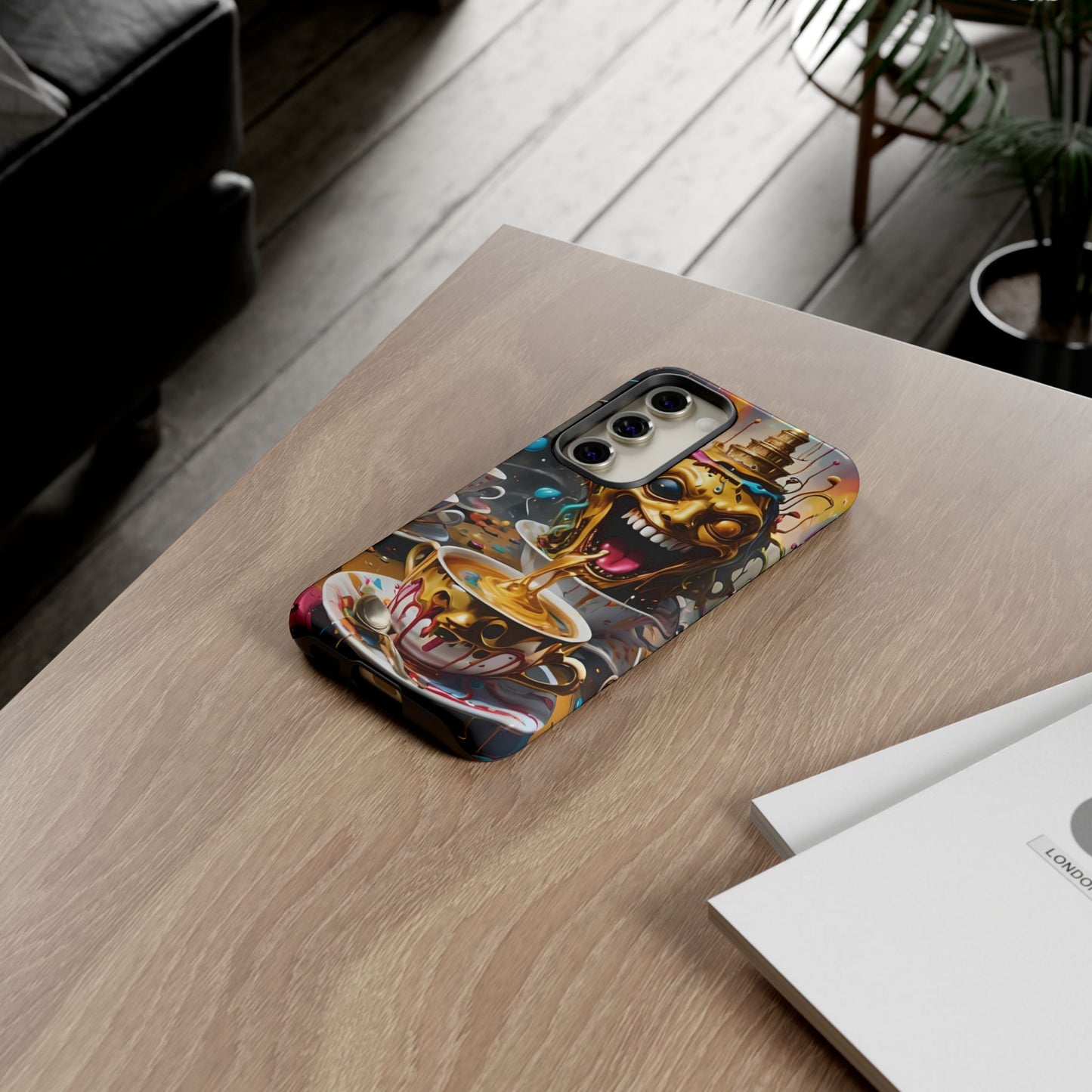 Golden Monster Phone Case – Surreal Monster Design for iPhone & Samsung