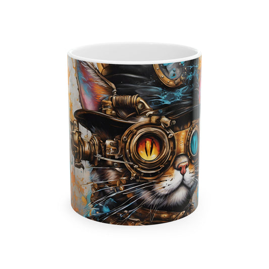 Baroness Nyx von Clawthorne Steampunk Cat Mug