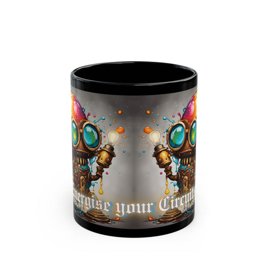 Retro Steampunk Robot Mug | Sci-Fi Ceramic Coffee Cup | Gift for Nerds, Makers & Engineers