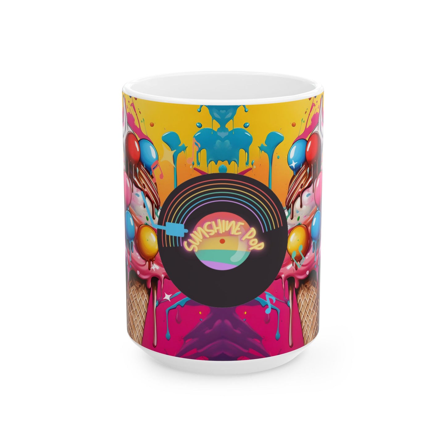 Sunshine Pop Coffee Mug | Vibrant Retro Design | Colorful Ceramic Cup