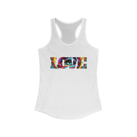 Festival Racerback Tank Top: Boho Psychedelic Love Splash Tee