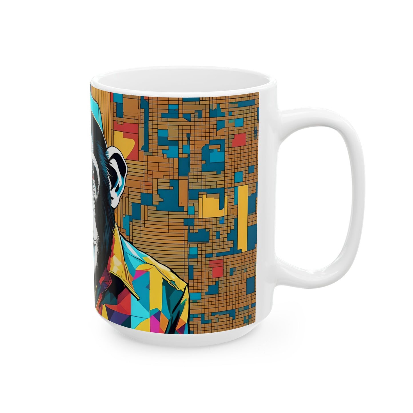 Boss Chimp Coffee Mug: Pop Art Office Gift