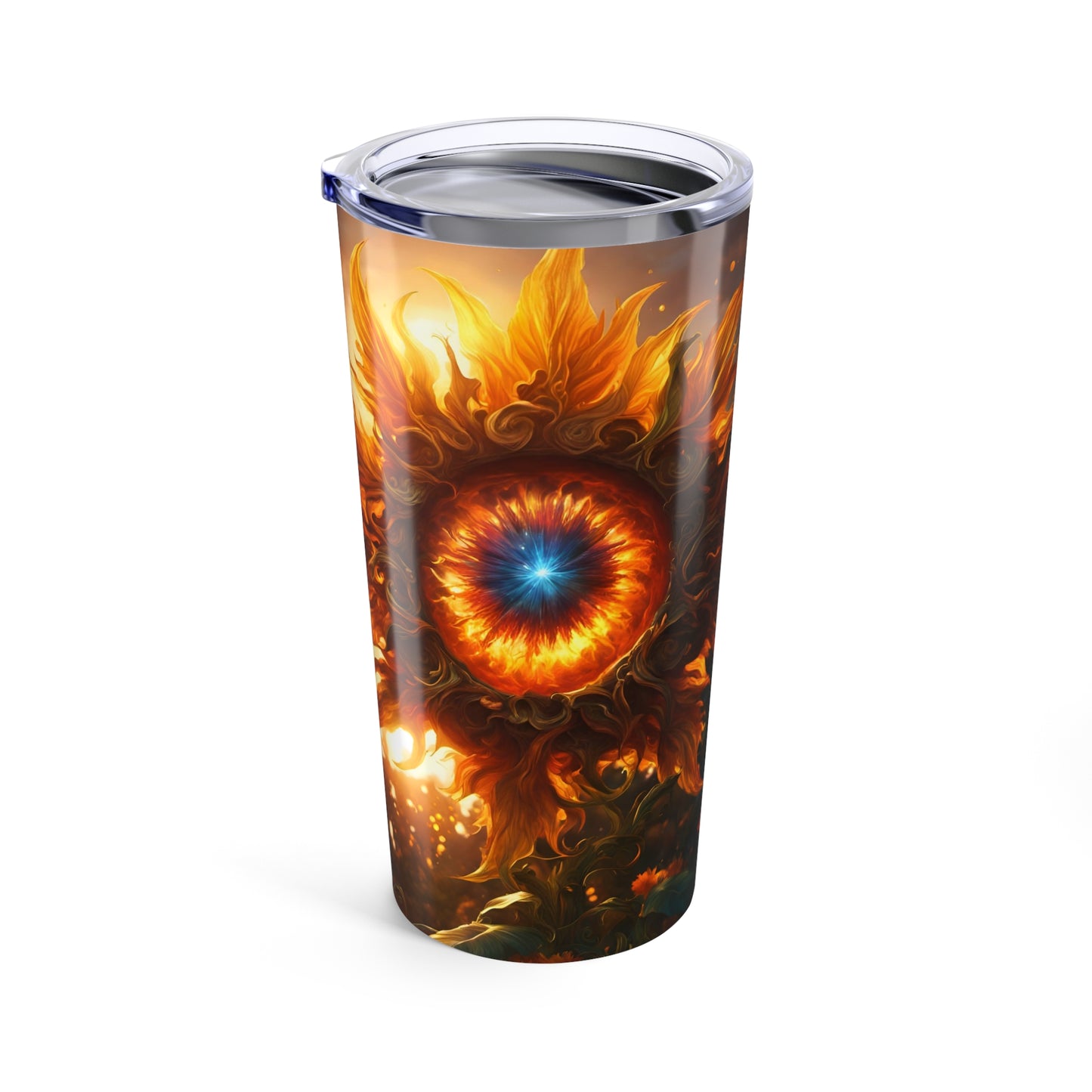 Blue Eyed Sunflower 20oz Tumbler | Nature Inspired Floral Cup | Gift for Botanical Art Lovers
