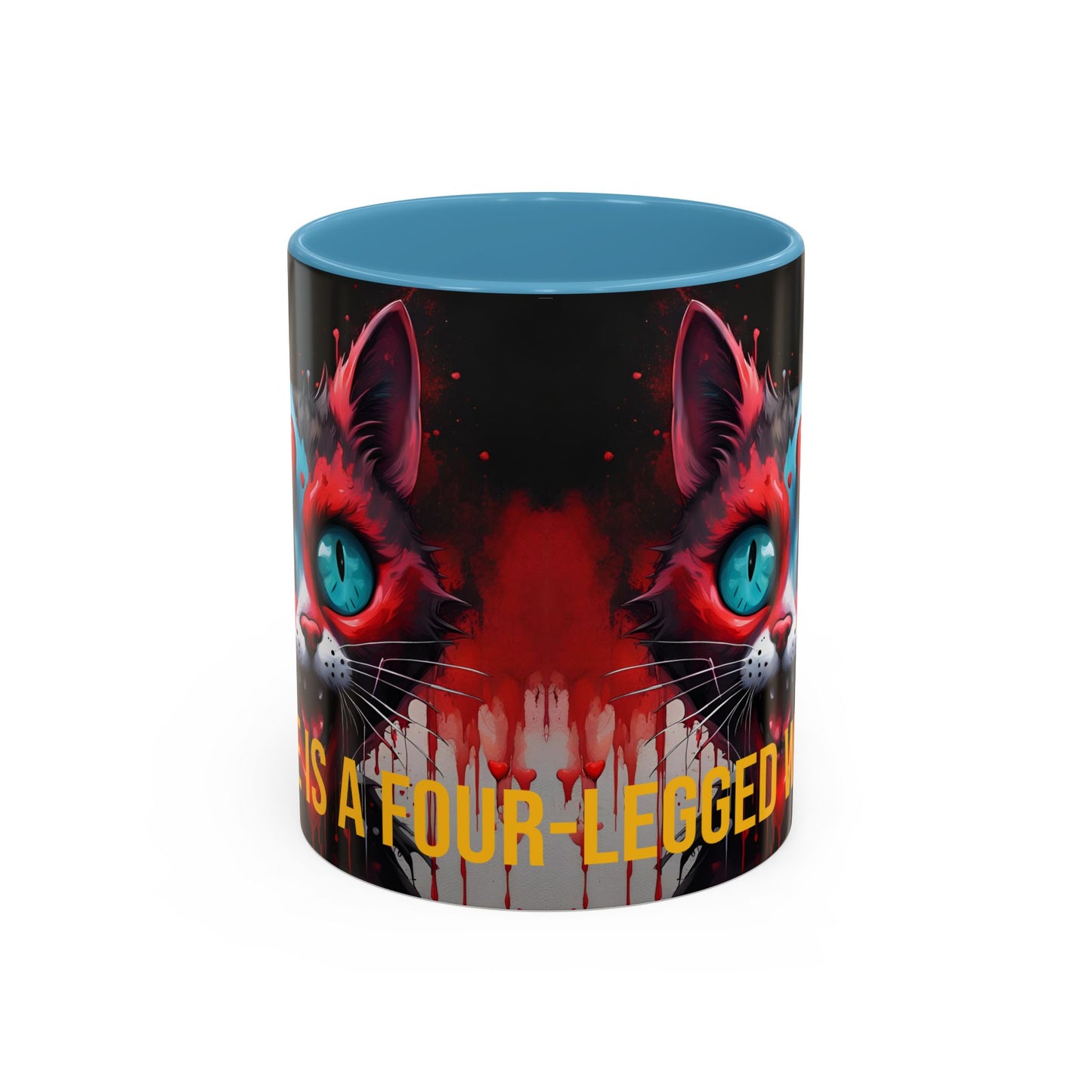 Funny Cat Mug | Love Is a Four-Legged Word | Quirky Gift for Cat Lovers