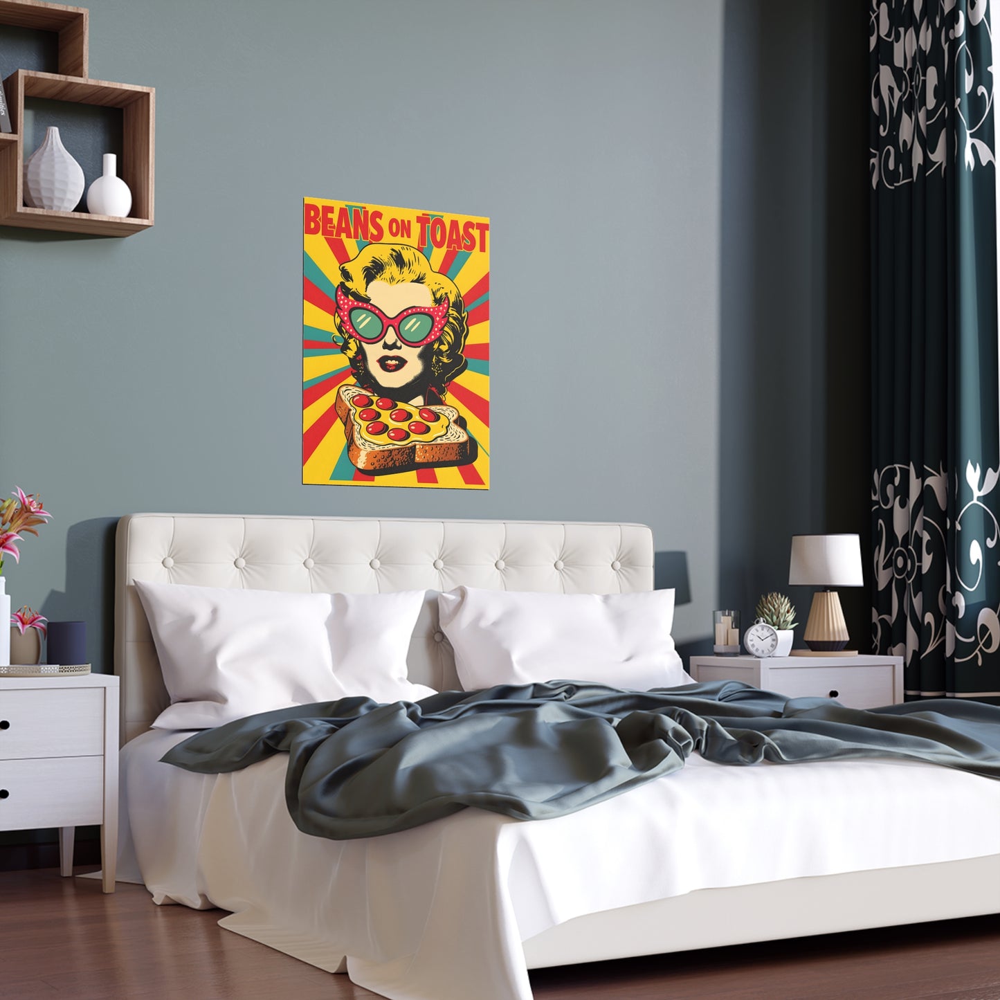 Beans on Toast Pop-Art Poster | Retro Kitchen Wall Art