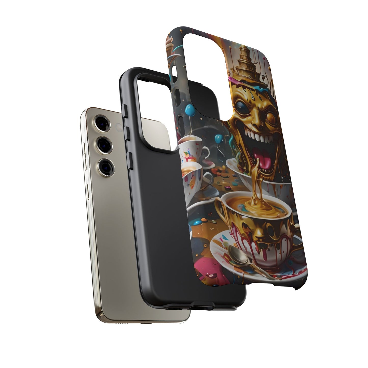Golden Monster Phone Case – Surreal Monster Design for iPhone & Samsung