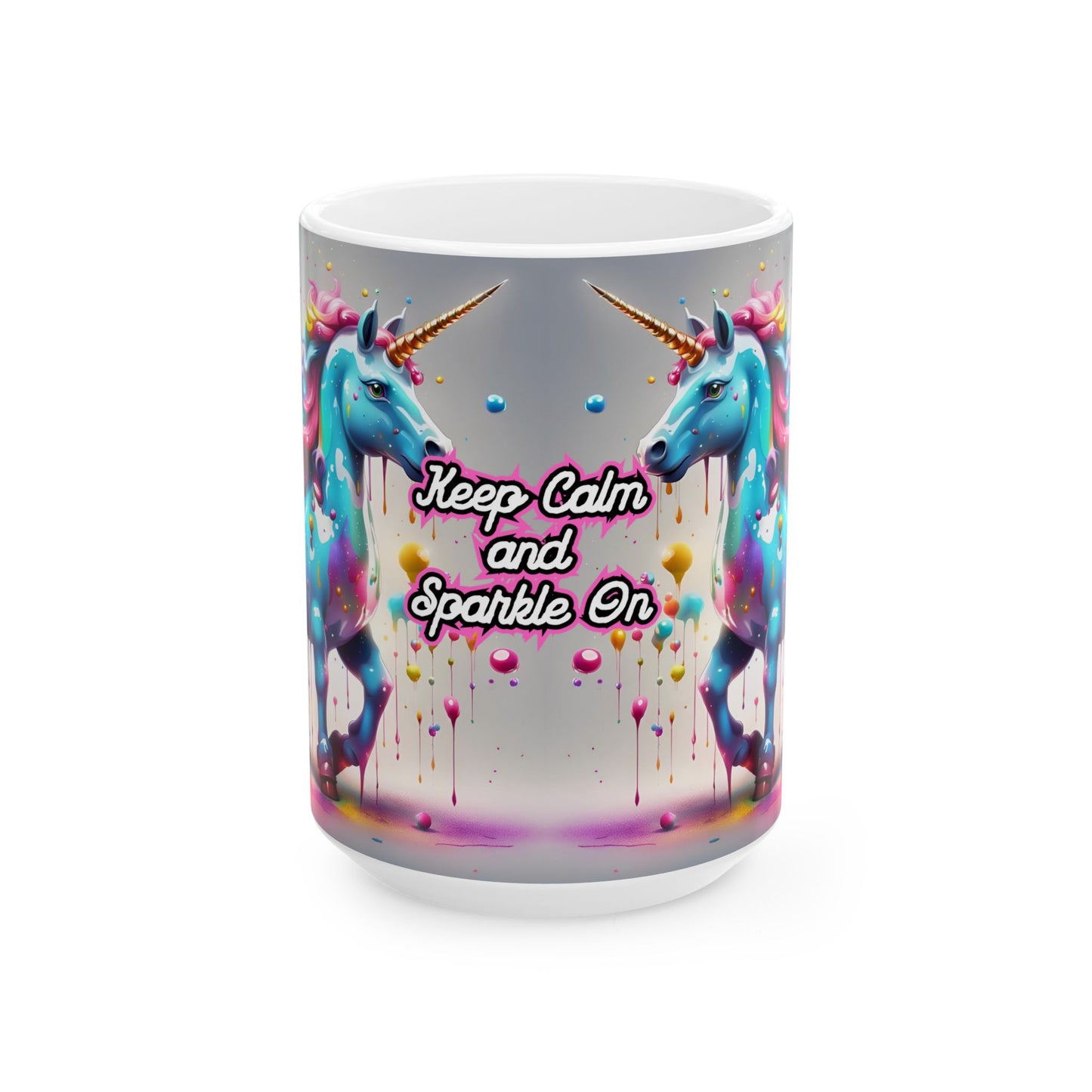 Rainbow Unicorn Mug – Keep Calm and Sparkle On