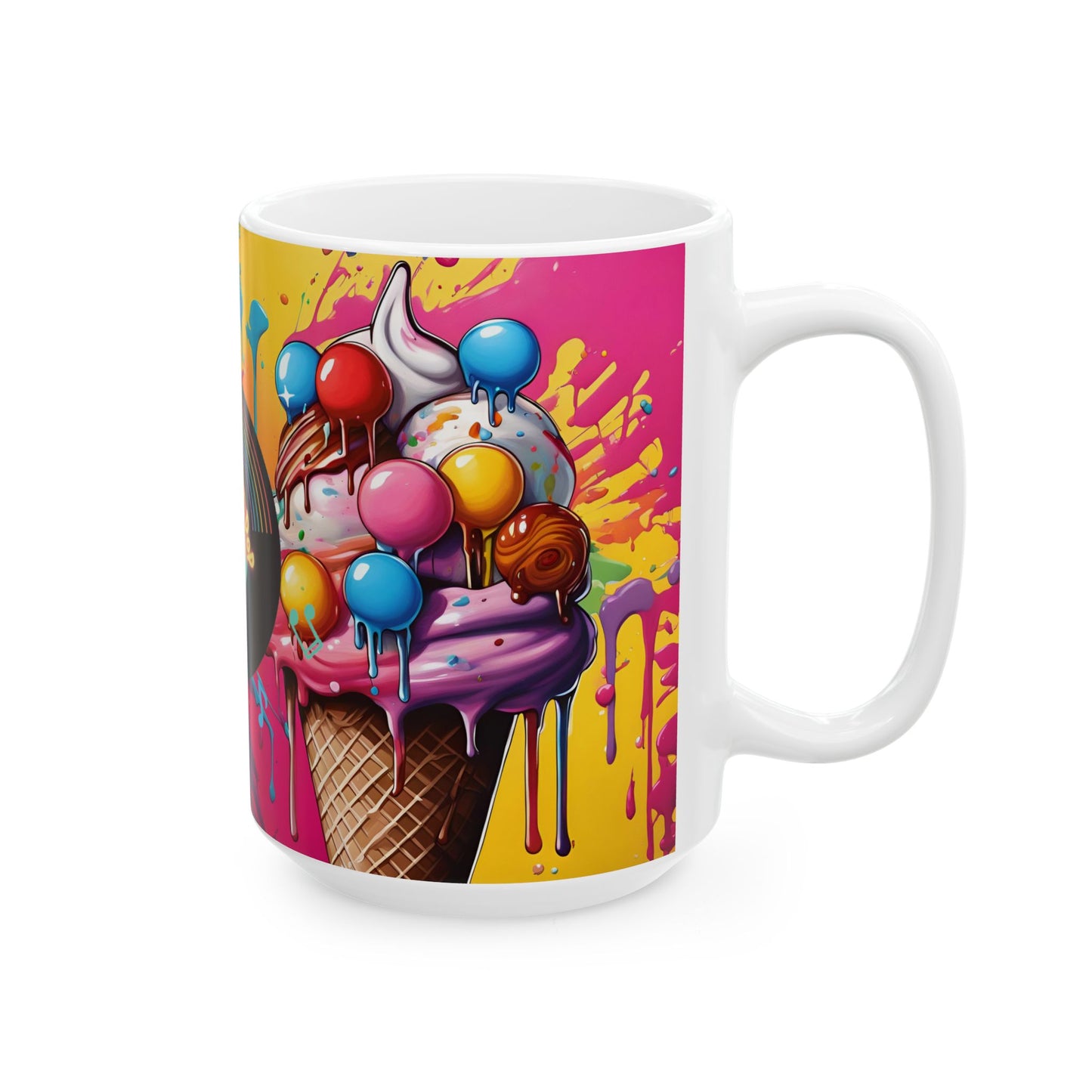 Sunshine Pop Coffee Mug | Vibrant Retro Design | Colorful Ceramic Cup