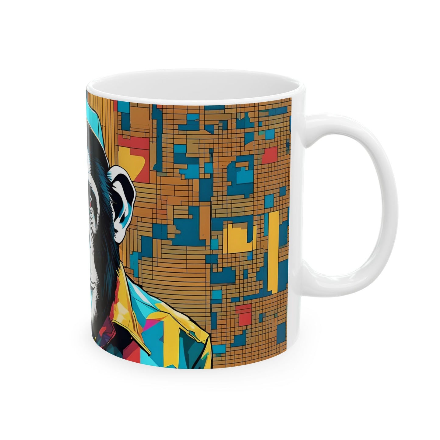Boss Chimp Coffee Mug: Pop Art Office Gift