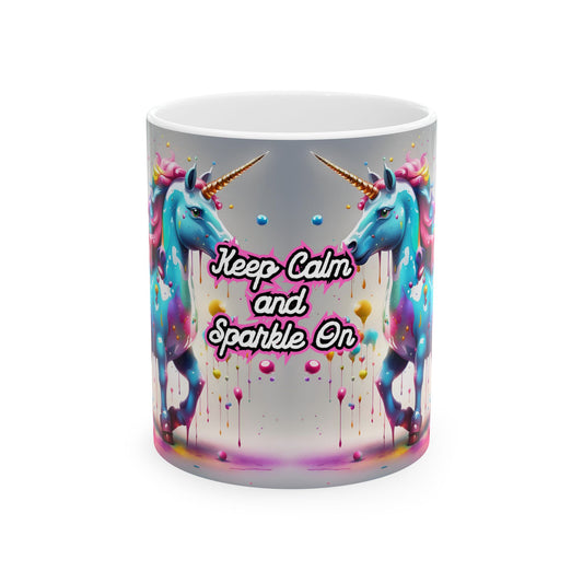 Rainbow Unicorn Mug – Keep Calm and Sparkle On