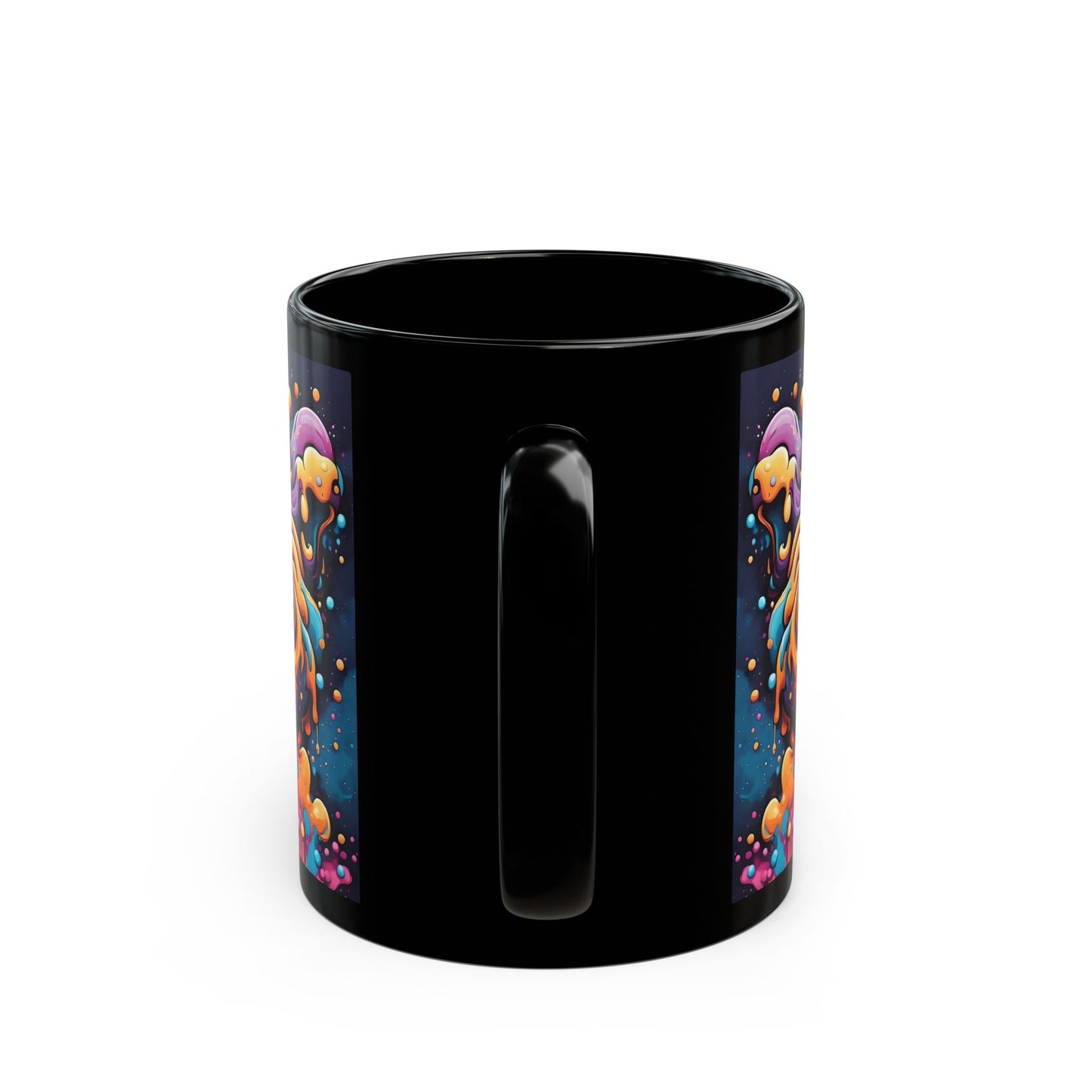 Rise & Grind Fu Dog Mug – Psychedelic Wake-Up Art