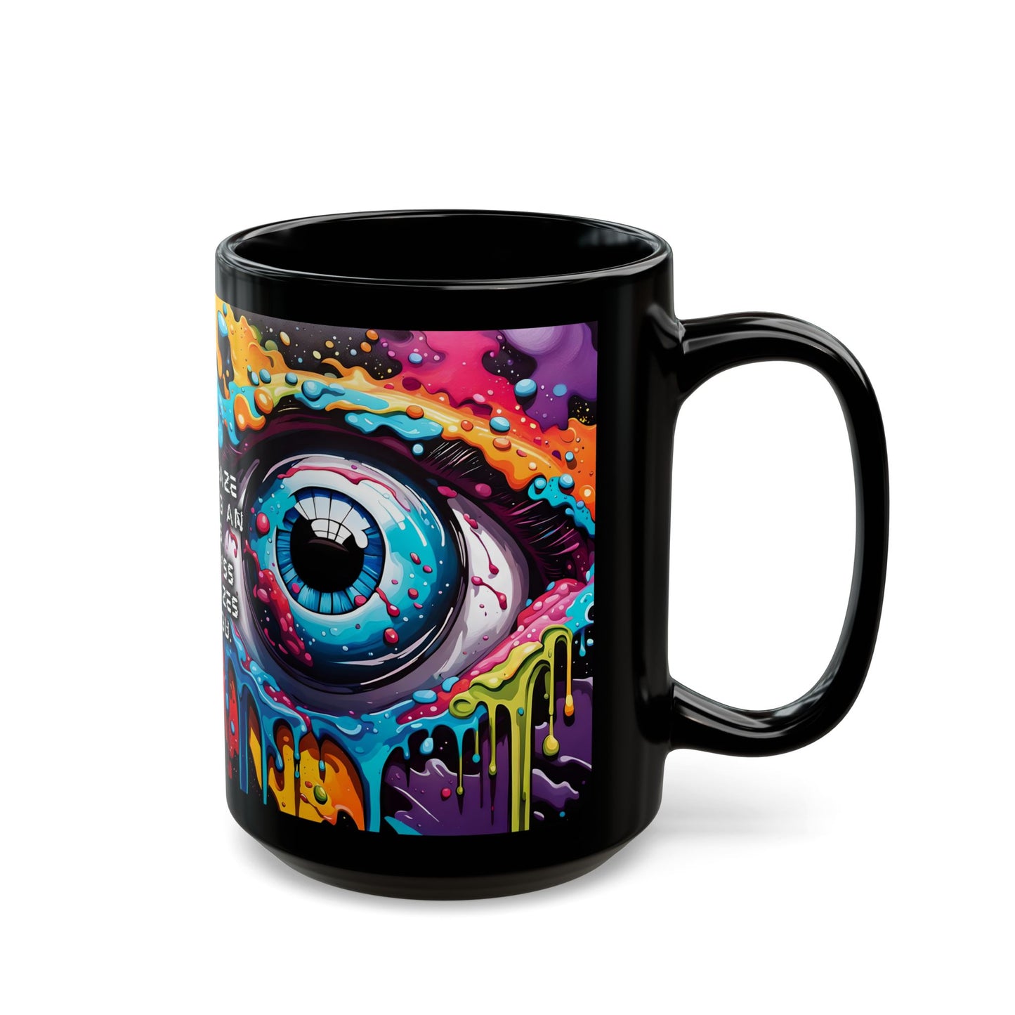 Vibrant Cosmic Eye Mug | Psychedelic Design | Bright Colours | Ceramic Coffee Cup | 11oz/15oz