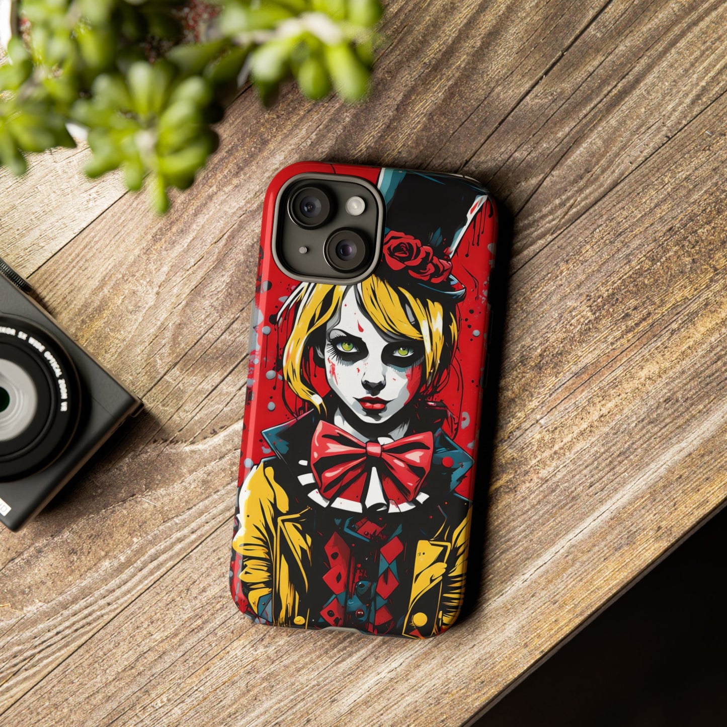 Creepy Clown Phone Case – Gothic Horror Design for iPhone & Samsung